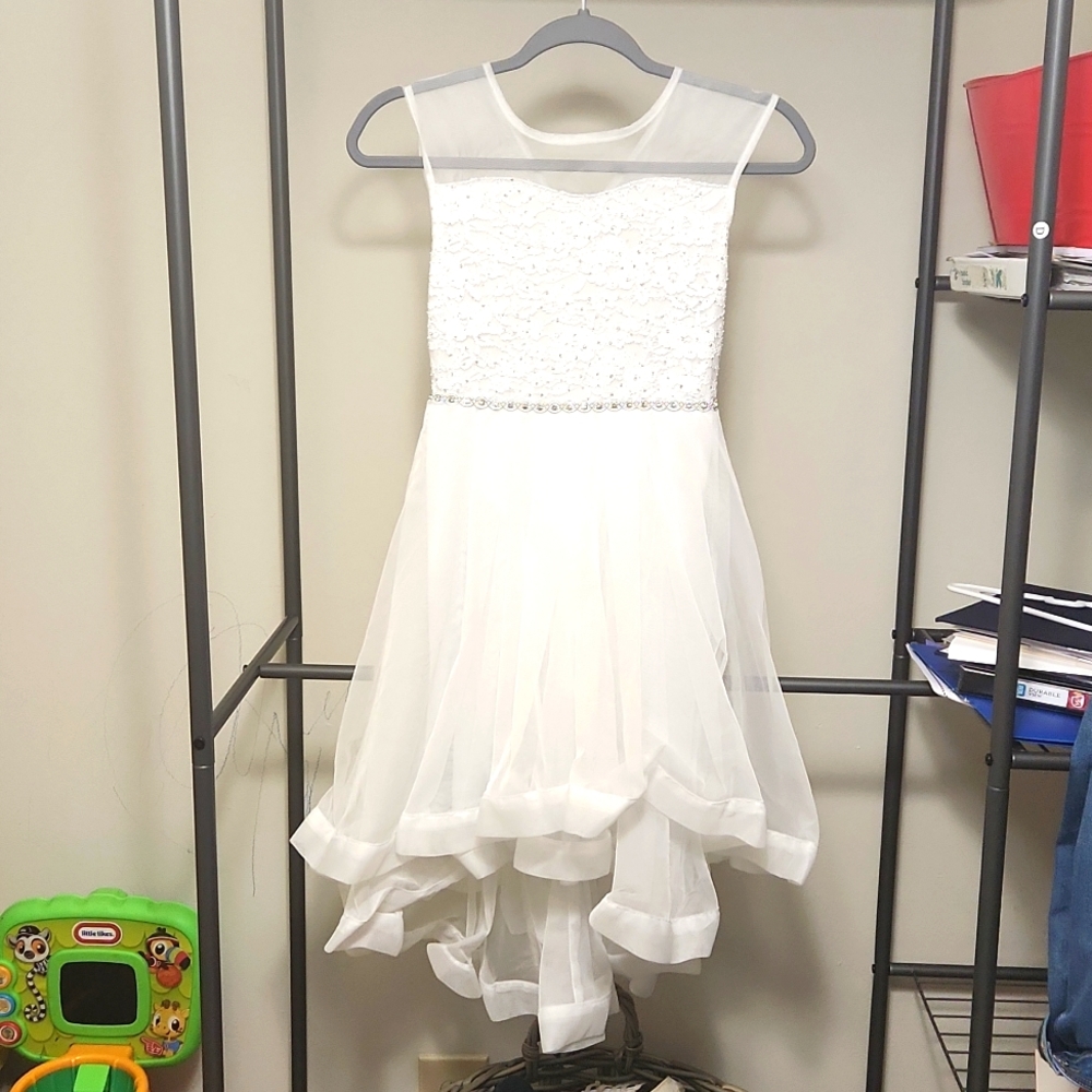 Youth formal white dress